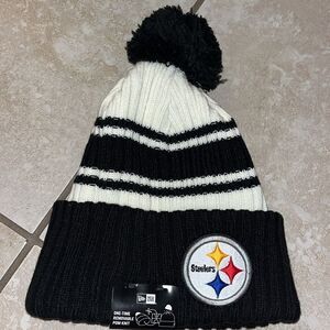 New Pittsburgh Steelers new era ski snowboard NFL football Pom knit beanie cap
